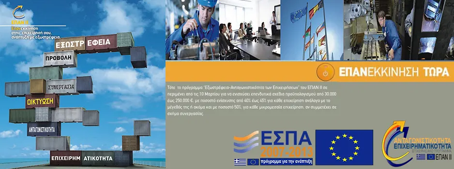 Εξωστρέφεια Ανταγωνιστικότητα των Επιχειρήσεων -Προγράμματα ΕΣΠΑ